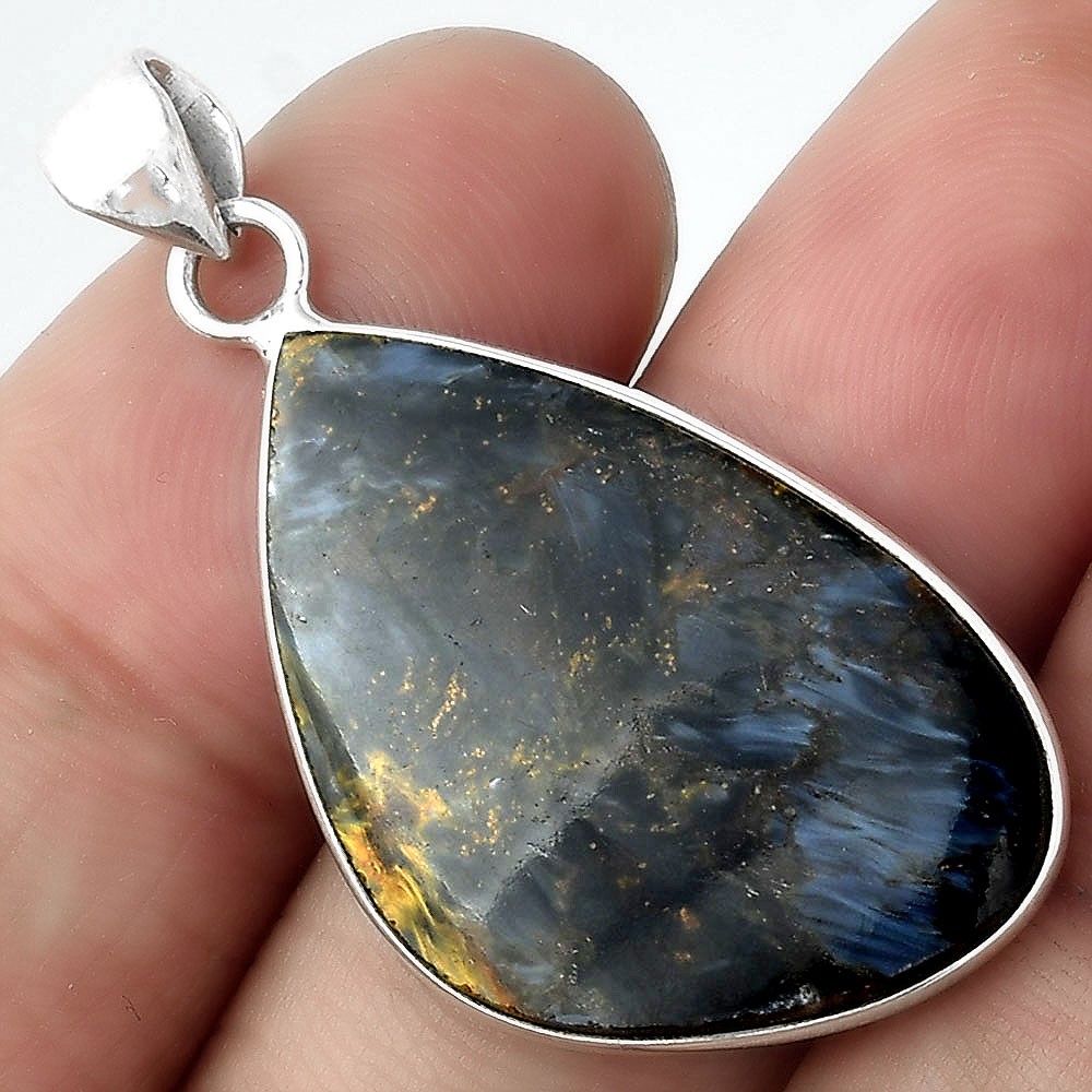 Natural Pietersite – Namibia 925 Sterling Silver Pendant Jewelry P-1001