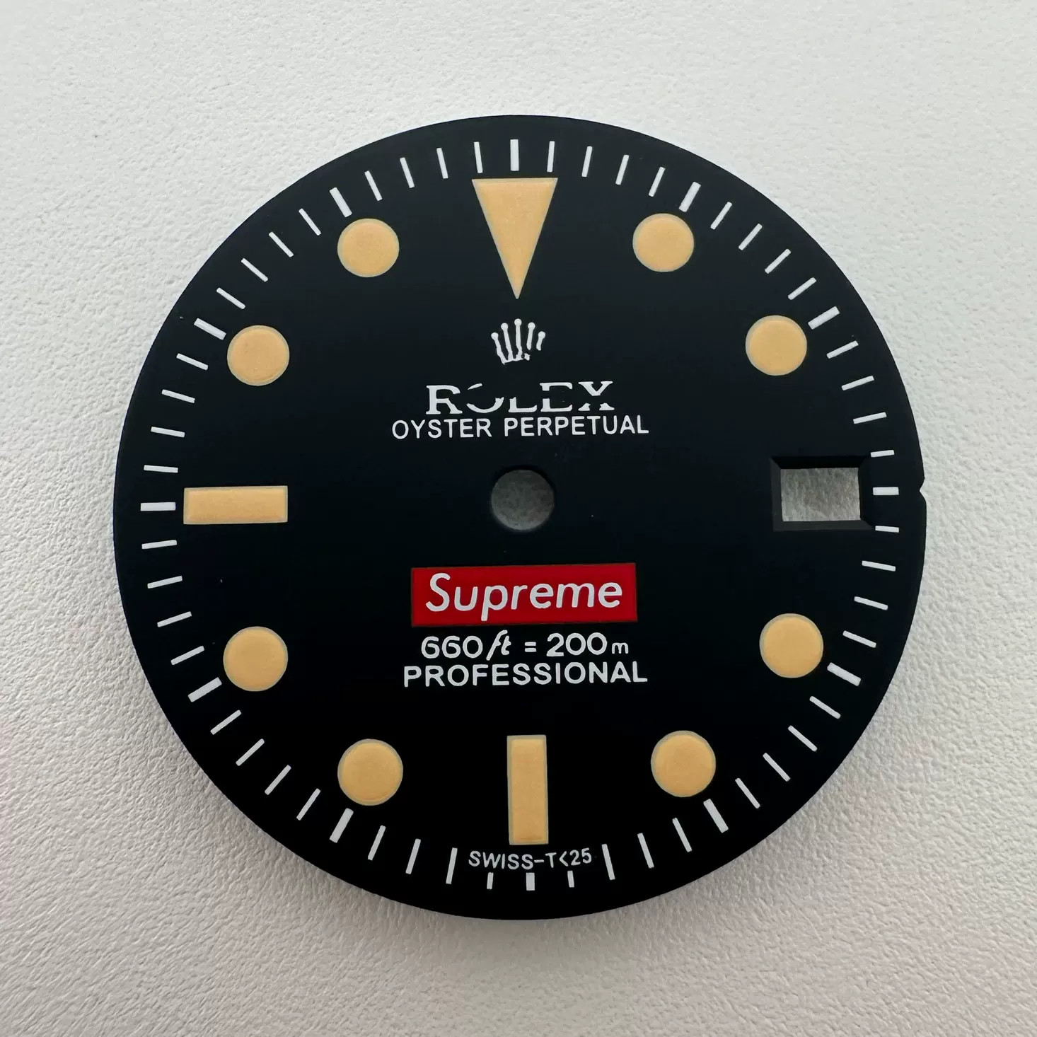 28.5mm Retro Black Watch Dial Green Lume for NH35 NH36 4R 7S Movement Accessorie