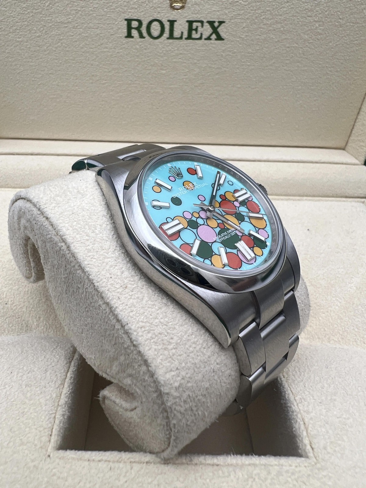 Rolex Oyster Perpetual 39mm 114300 Custom Celebration Dial Box Set (124300 style