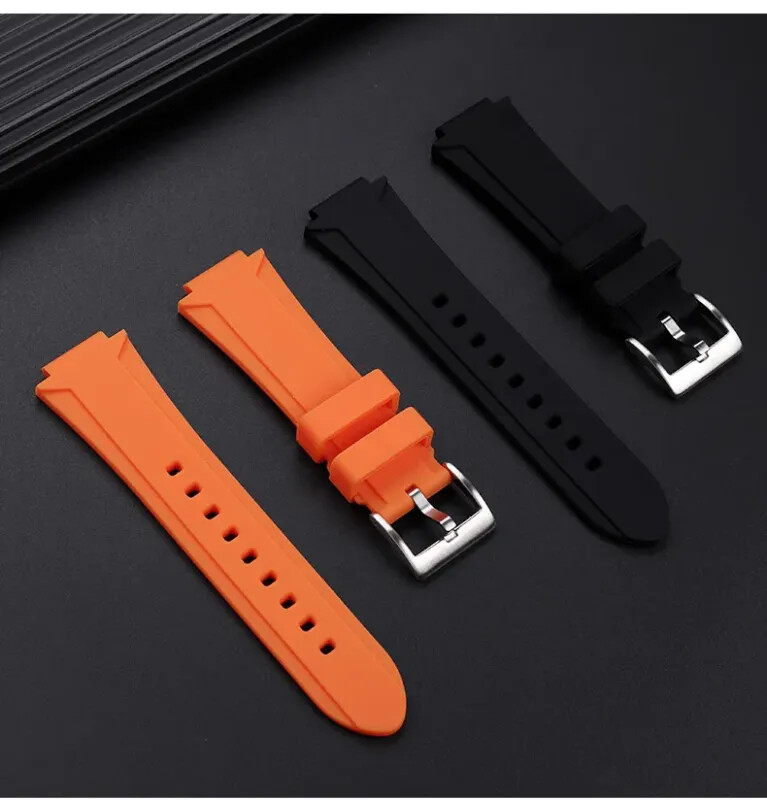 Silicone Watch Strap For Oris Aquis 7790 7654 7730 7740 Pin Buckle 24×11 24x12mm