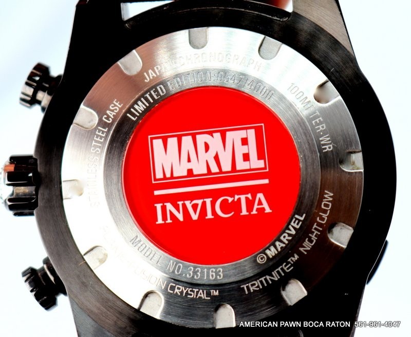 Invicta Marvel Punisher Chronograph Men’s Watch Black Bolt 51mm 33163 Limited Ed