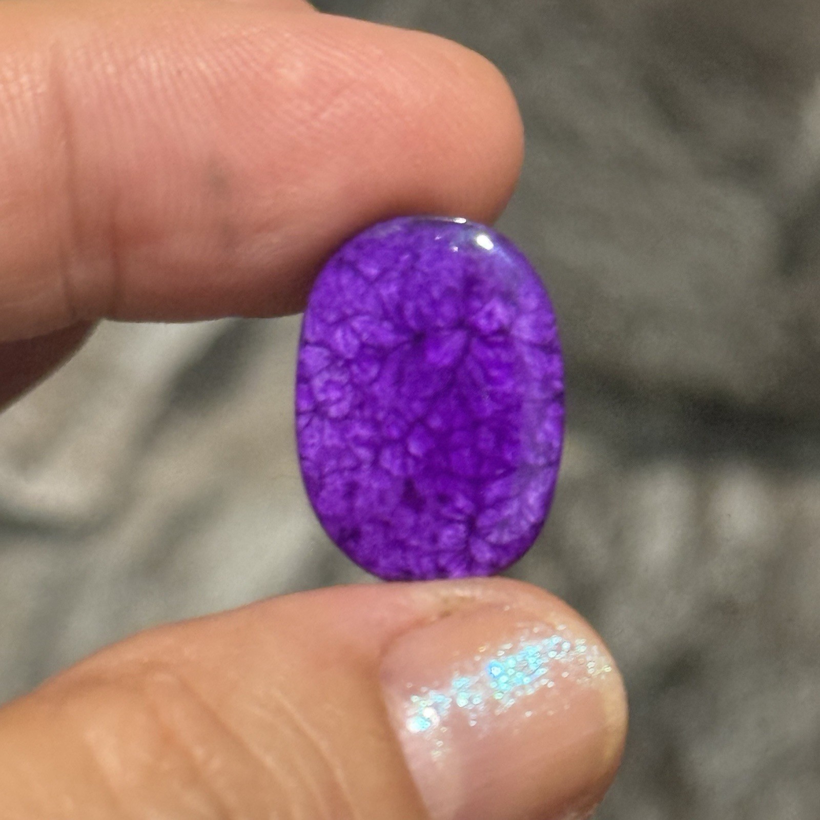 11.2ct 19×13.7×3.5mm Fine Purple Sugilite Oval Backed Cabochon Gemstone