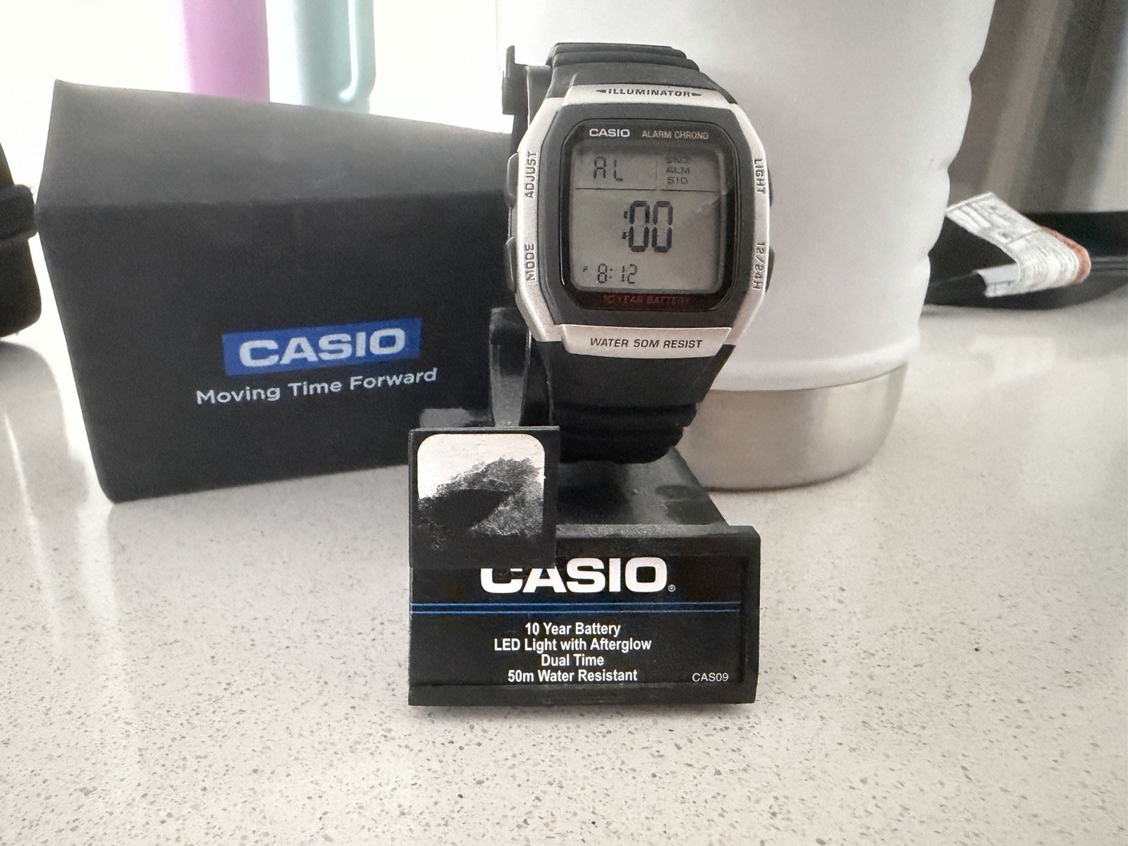 Casio Illuminator W-96H Men’s Digital Watch – Black/Silver 50m WR Alarm Chrono