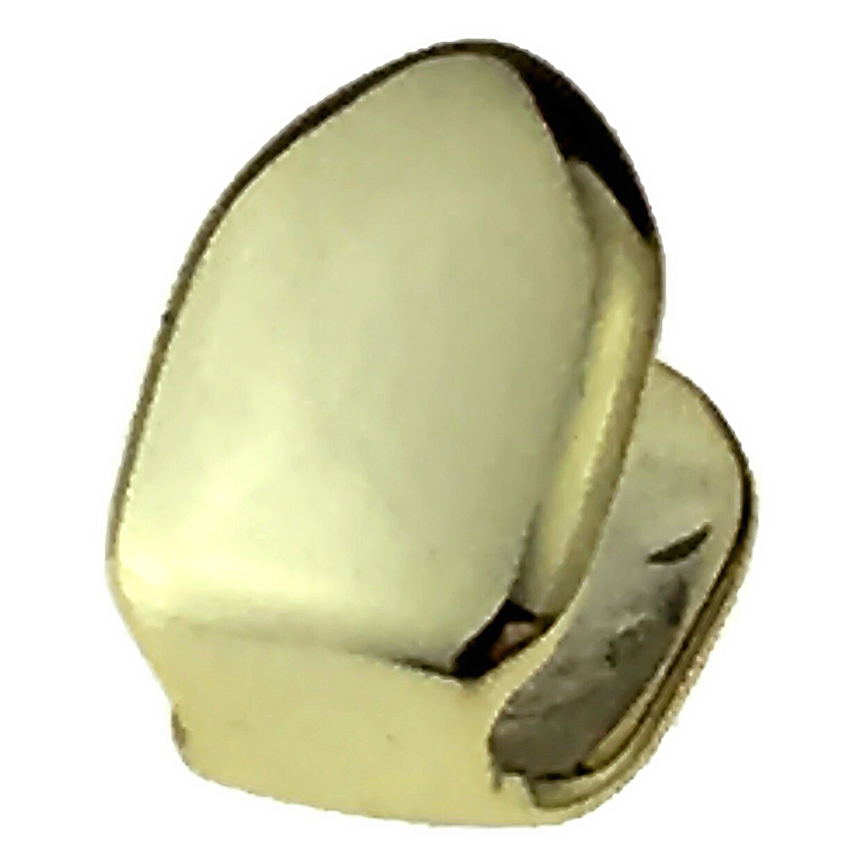 14K Gold Plated Tooth Cap Solid Real 925 Sterling Silver Single One Tooth Grillz