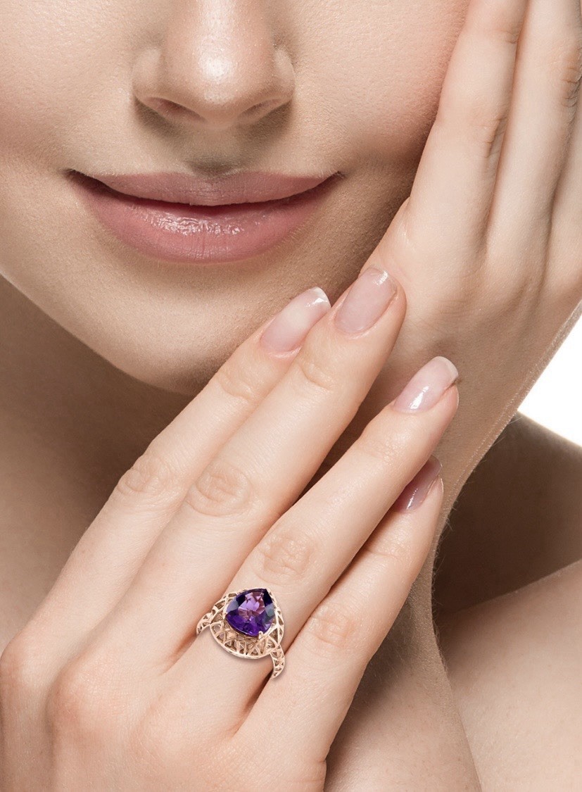NEW! Effy Amethyst Cocktail Ring / Size 7 / MSRP $675/ A Great Gift !
