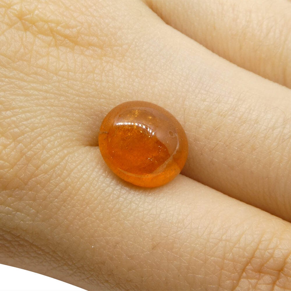7.69ct Oval Cabochon Orange Mandarin Spessartine Garnet from Nigeria