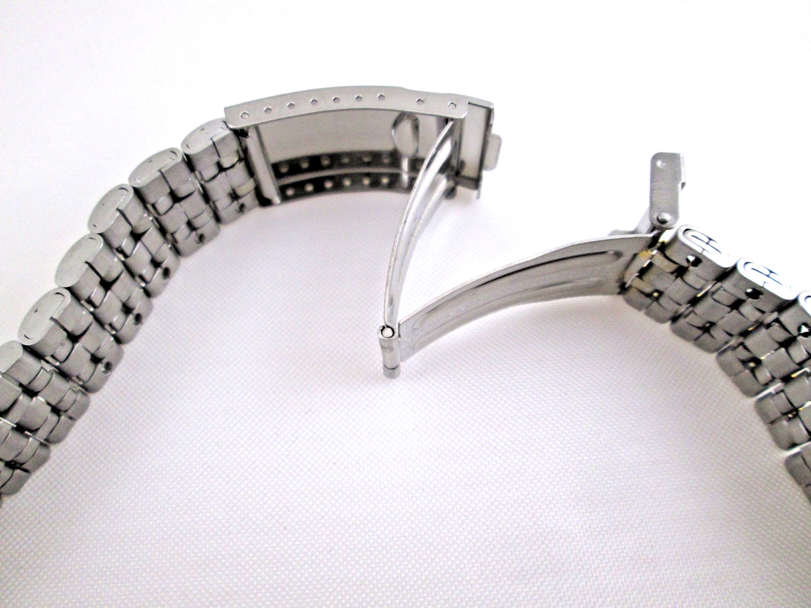 2.5mm 10mm 22mm lug size men’s st. steel watch band two tone fold over clasp
