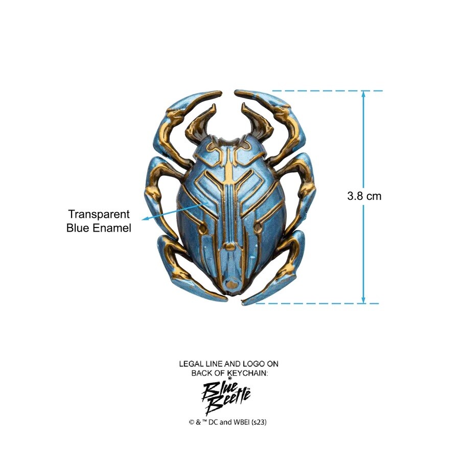 DC Comics Officially Licensed Collectible Blue Beetle 3D Enamel Brooch Pin 3.8cm
