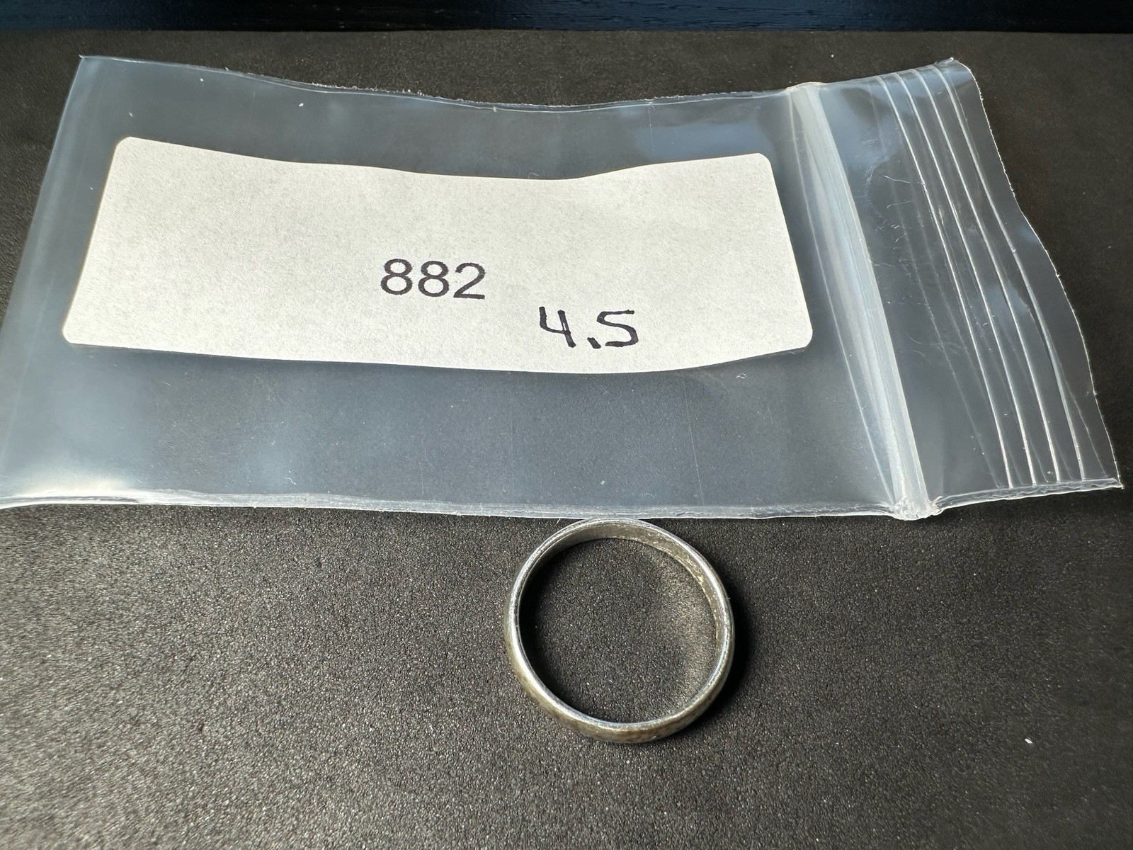 1.58g Vintage Sterling Silver 925 Band Ring Simple Stackable M Size 4.5