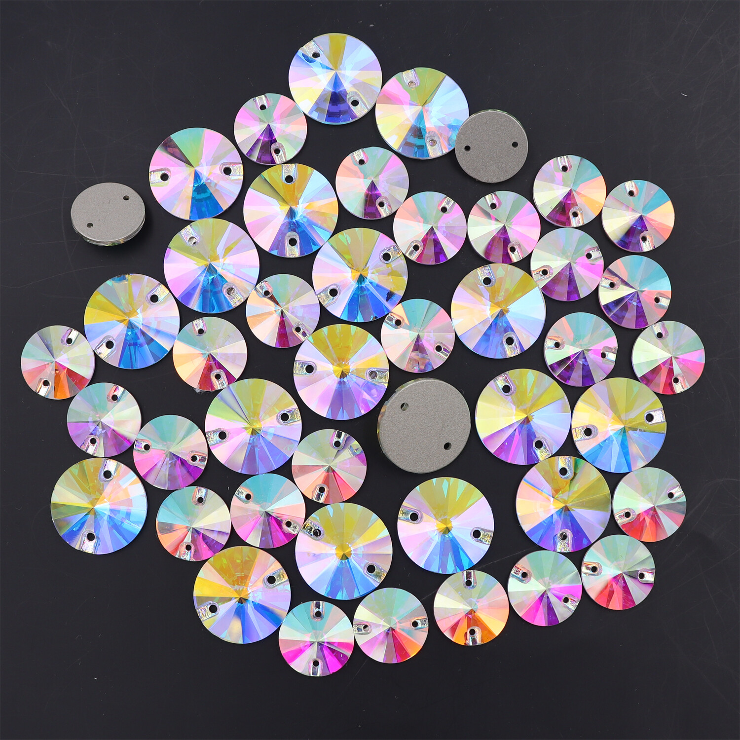 Sew On Rhinestones Crystal AB Glass Beads Flatback White Stones for Dress Making