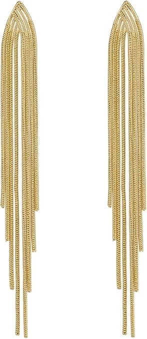 Pendientes Largos Colgantes De oro Para Mujer Accesorios Joyería Regalo