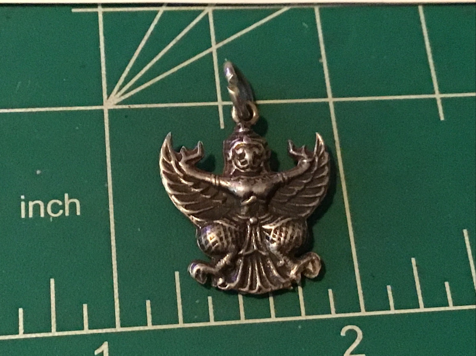 VTG 1940’s Siam Sterling Silver Garuda Hindu Buddhist Diety Charm