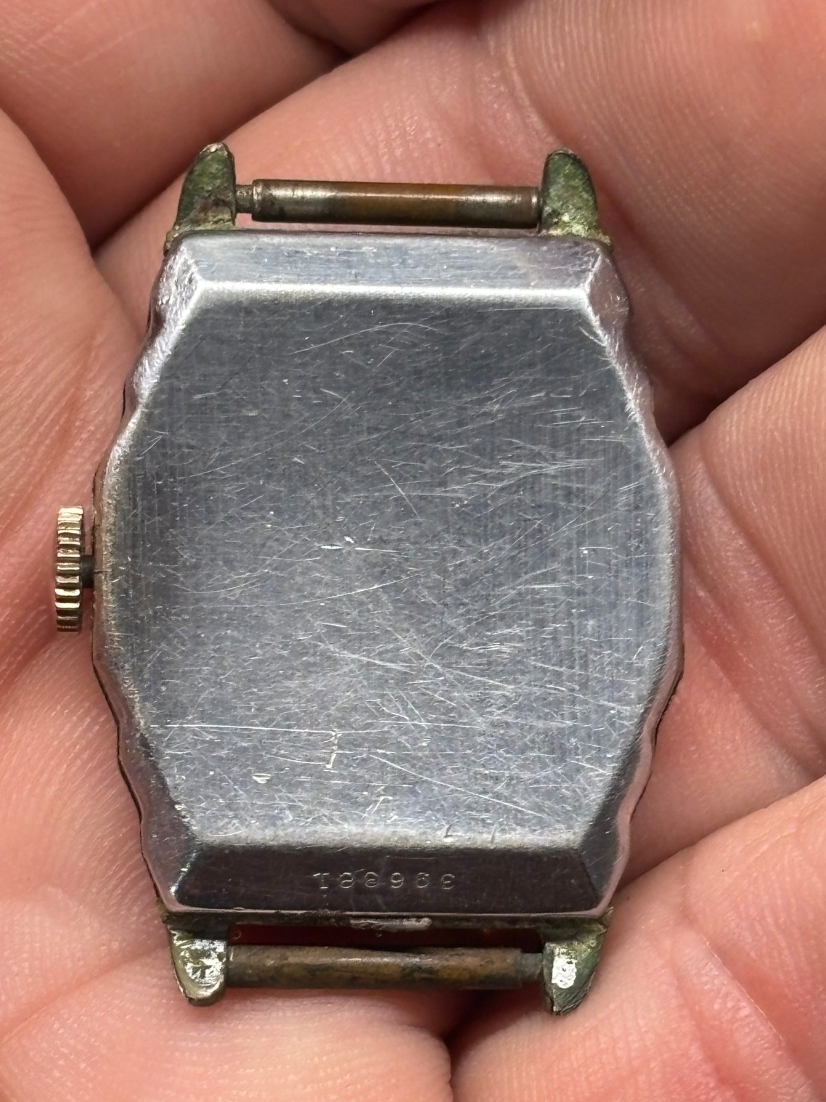 26mm 30mm vtg ART DECO Bulova mechanical 10AN 15j watch silver gold tone WORKING