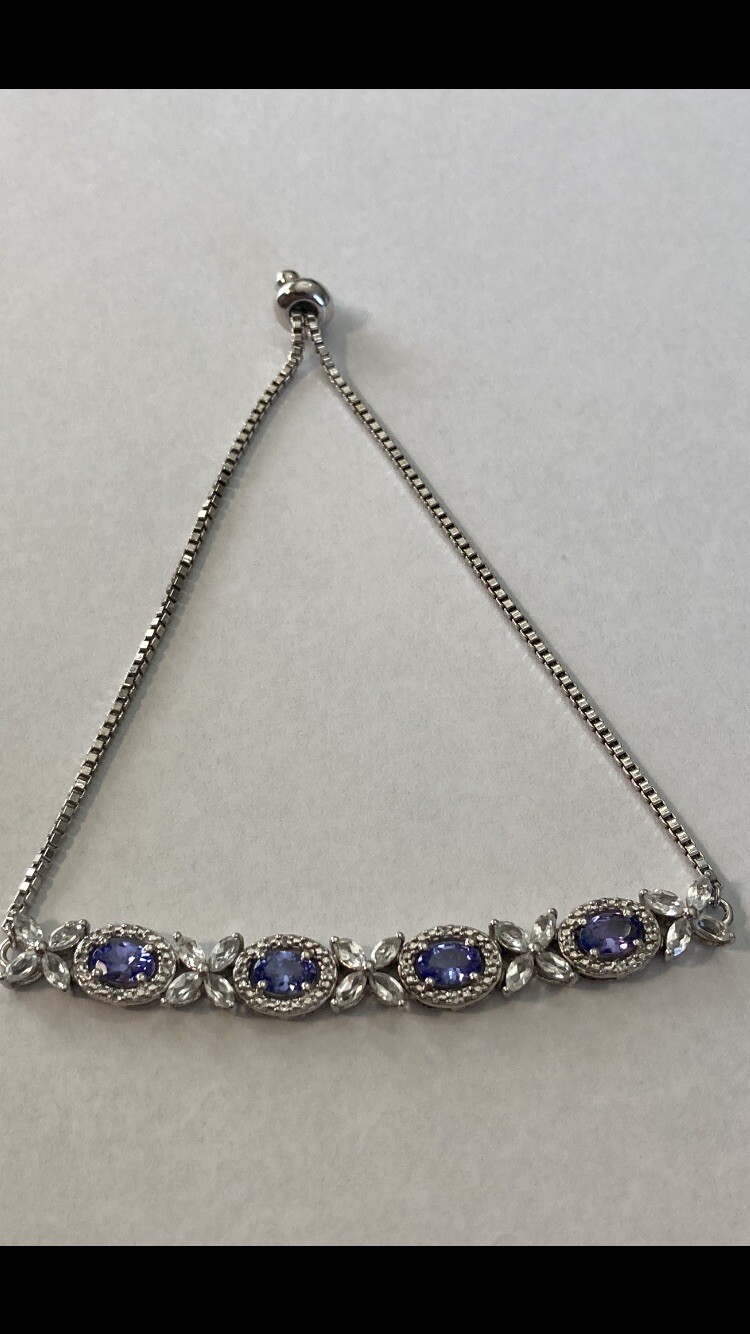NYC II Tanzanite & White Zircon Bracelet Never Worn
