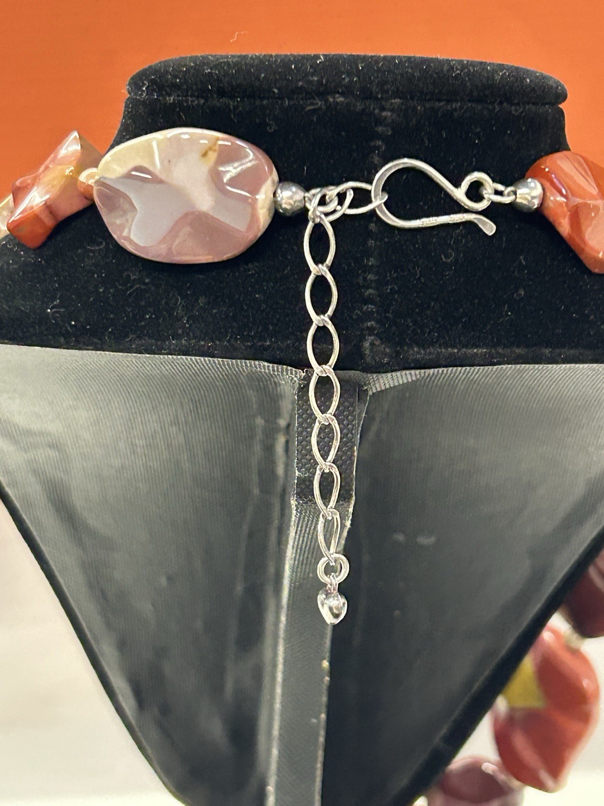 Jay King Mookaite Jasper multicolor beaded statement necklace 925 silver