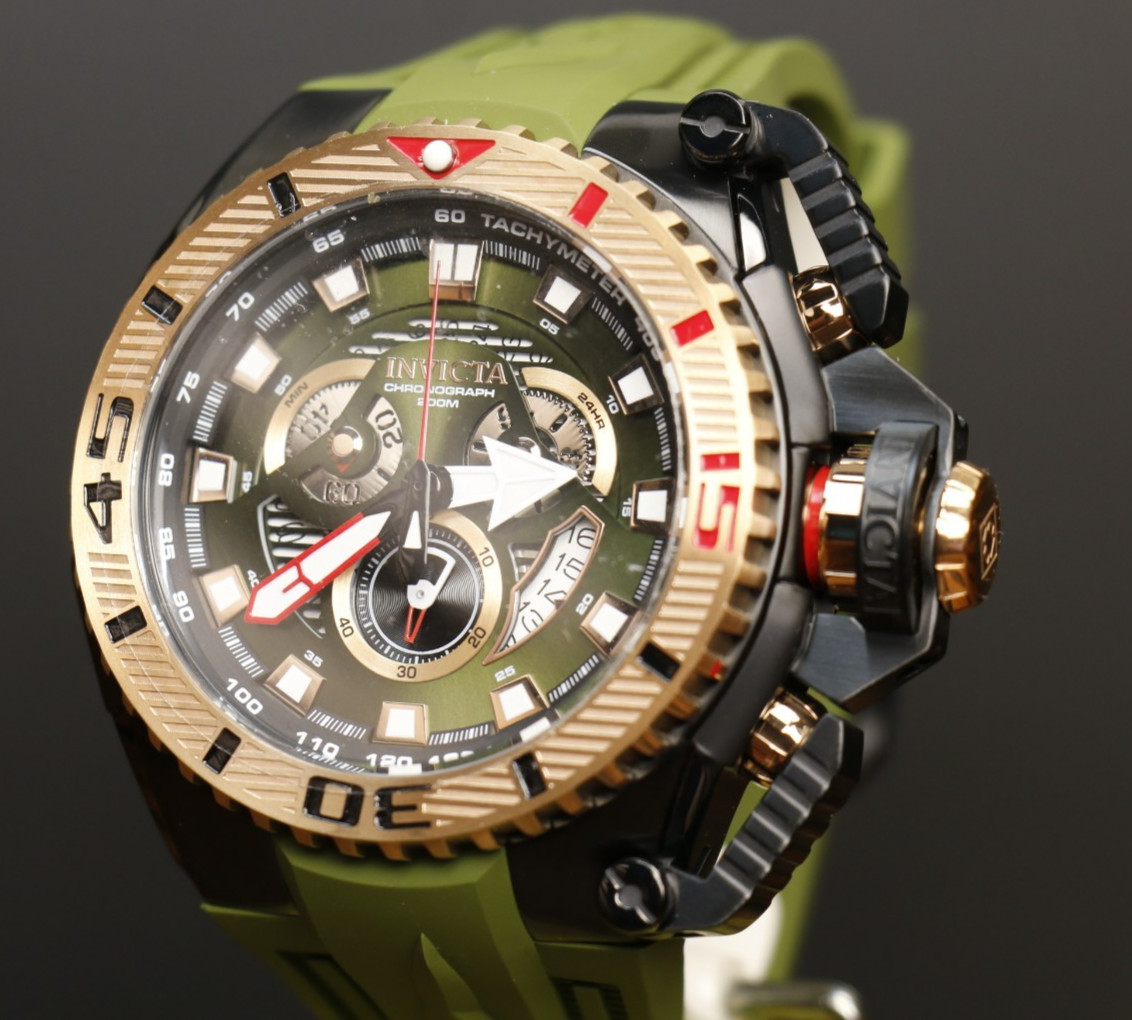Invicta Sea Hunter full size Men’s Watch 57/69mm Green tone 49629