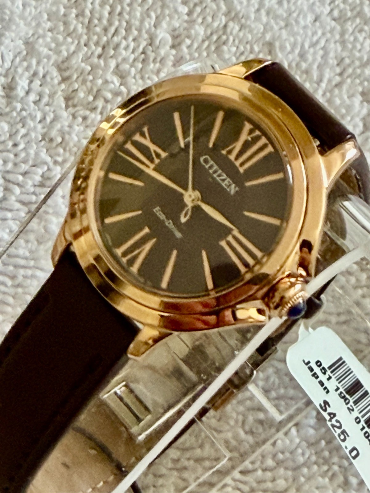 Citizen L Ceci Eco-Drive Brown Dial Ladies Watch EM1163-09X