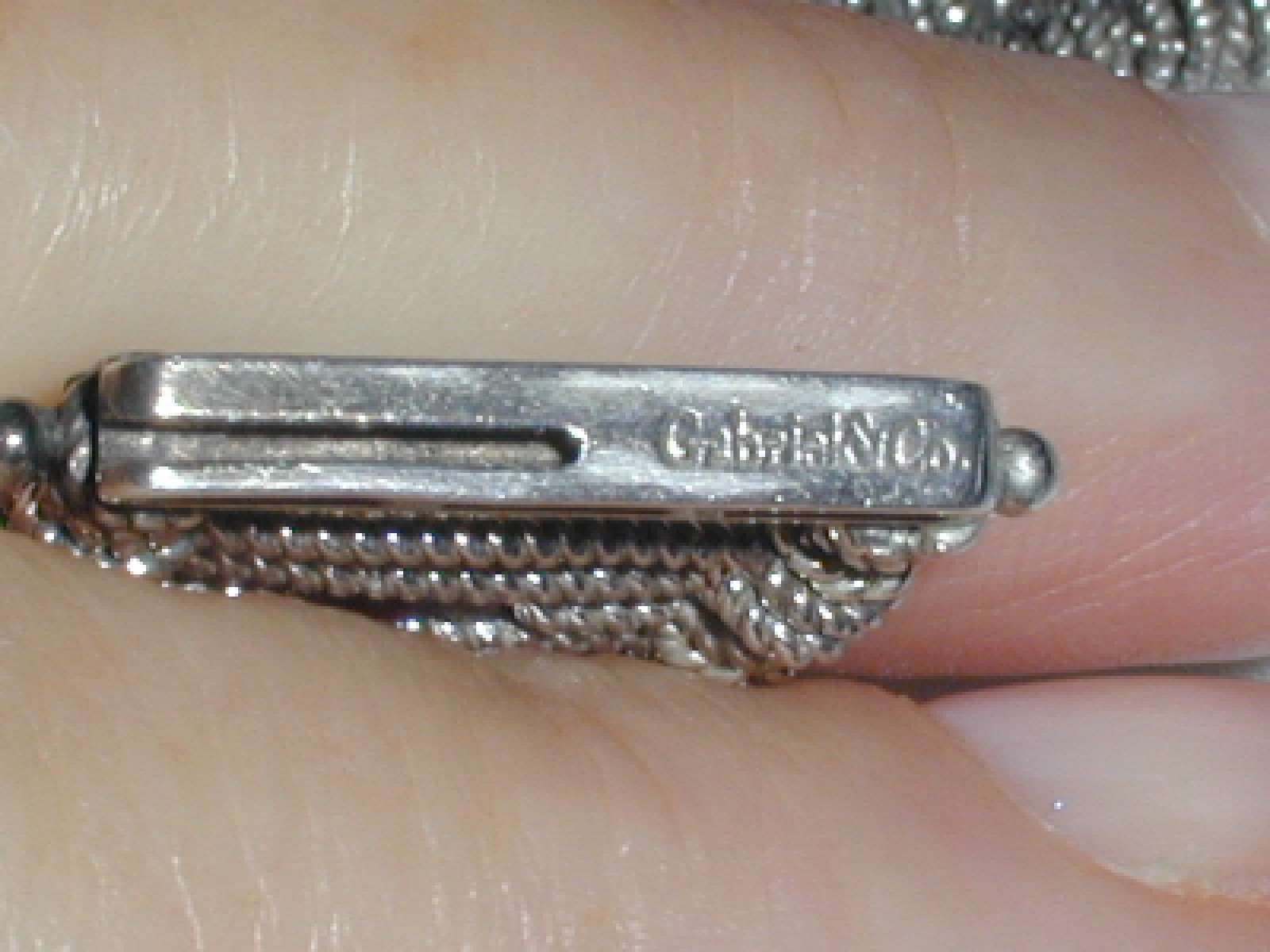 AMAZING- GABRIEL & CO STERLING 18K GOLD DIAMOND AMETHYST AQUAMARINE BRACELET-7.5