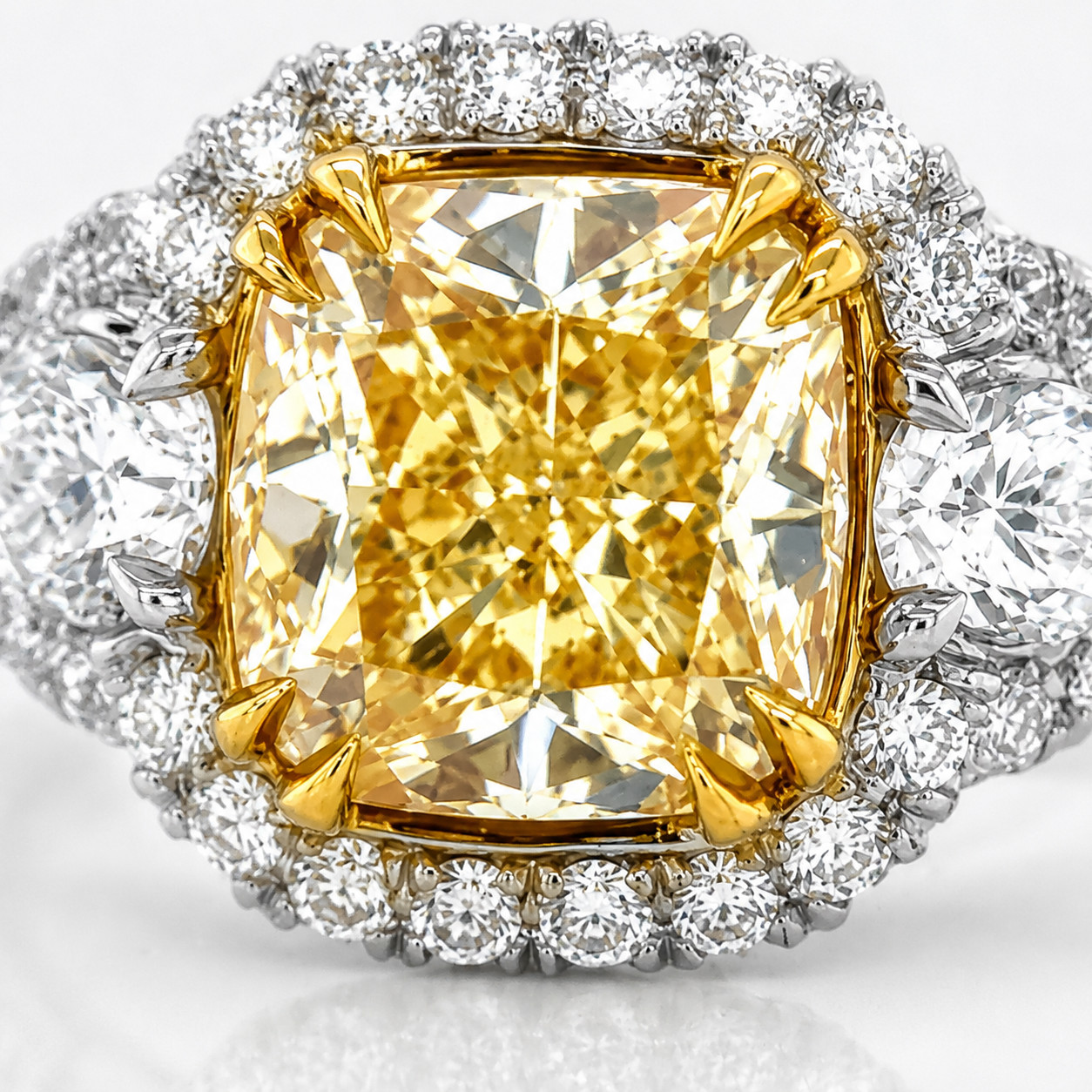 Approx 2.52 cttw GIA Fancy Light Yellow Natural Diamond Ring 18K White Gold