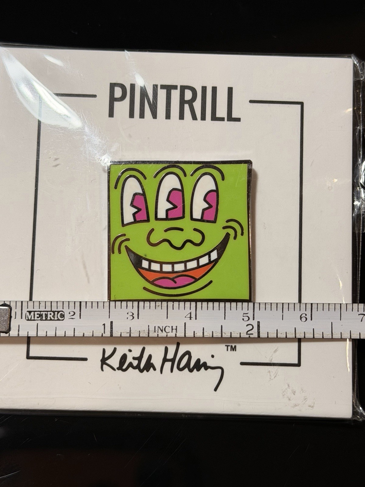 Keith Haring Pin Pintrill Green Three Eyed Monster Street Art Broad Museum LA