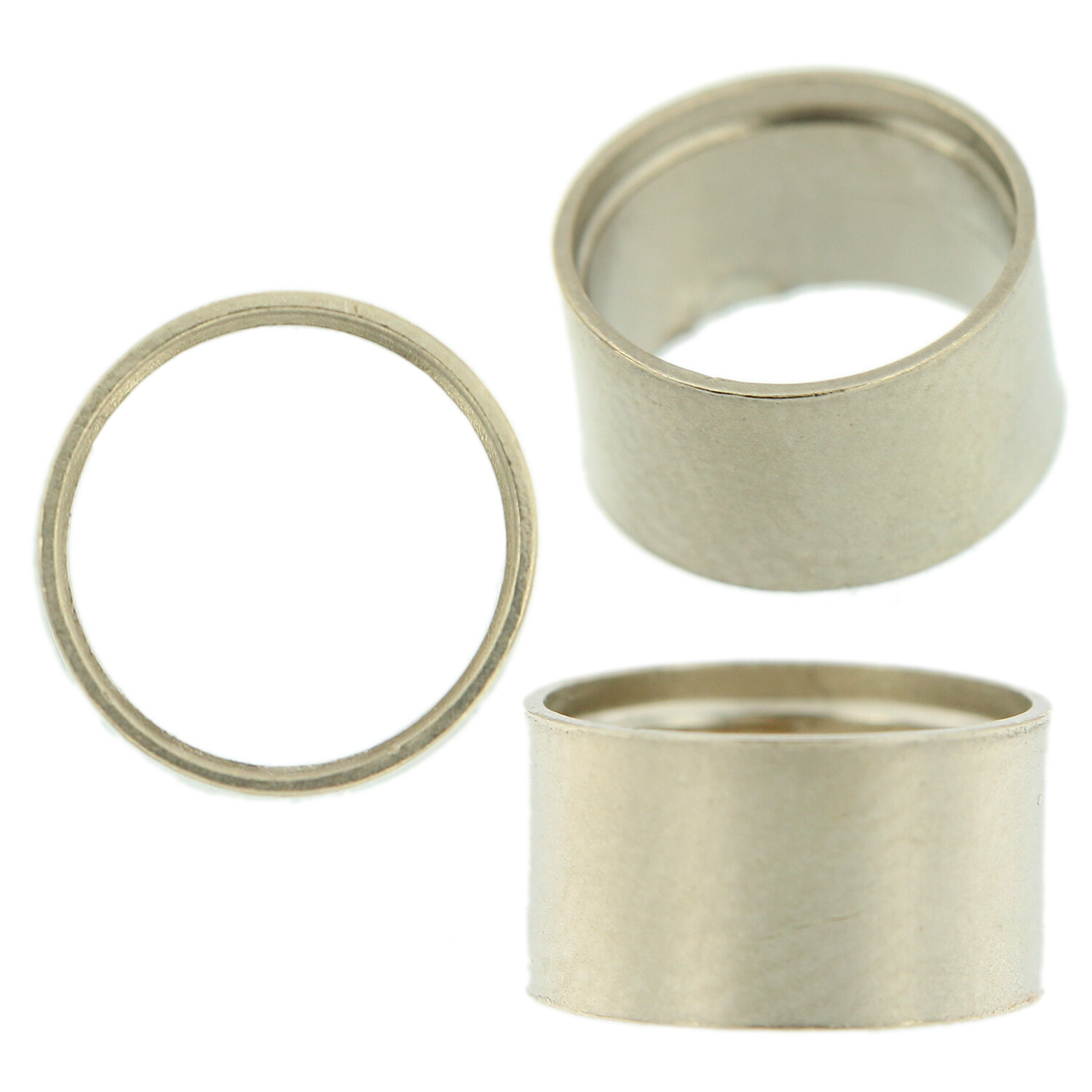 14K White Gold Round Tall Tube Bezel Head Setting Mounting 0.03ct – 3.50ct USA