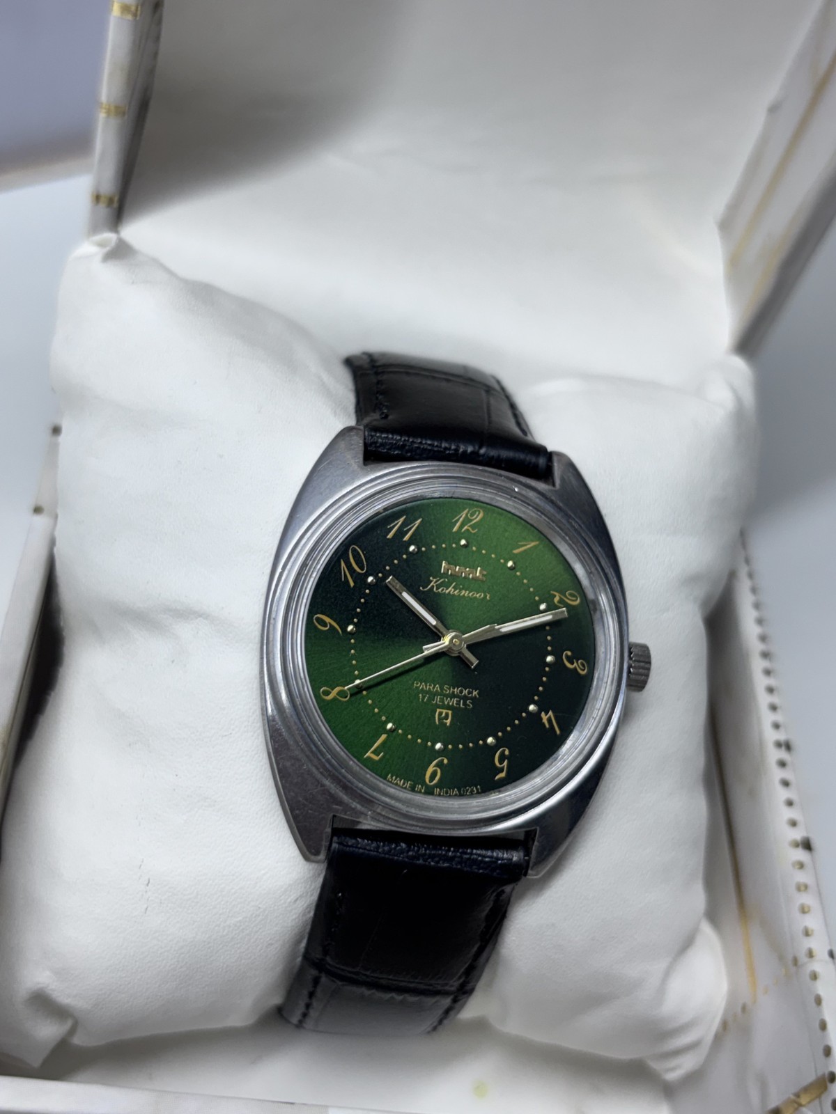 Vintage HMT Kohinoor Green 17 Jewels Mechanical Hand Winding Men’s Wrist Watch