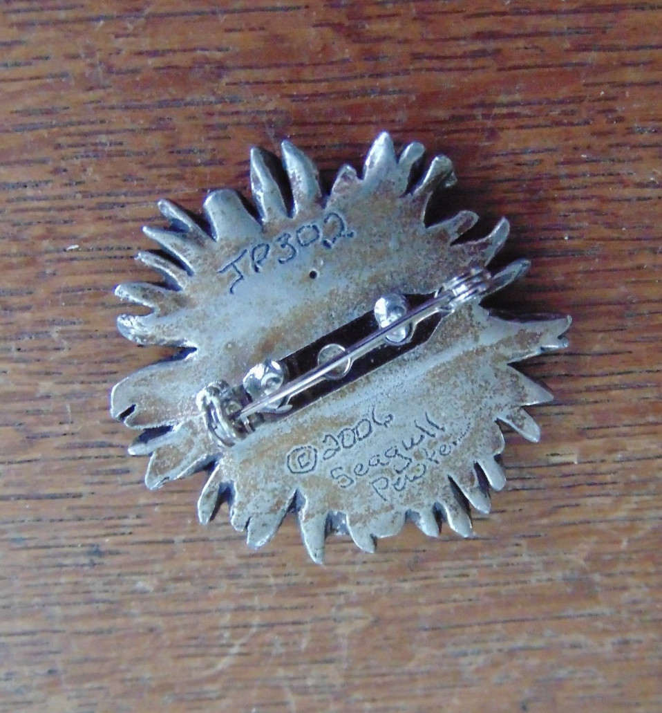 SEAGULL PEWTER “SUNFLOWER” PEWTER PIN..2006