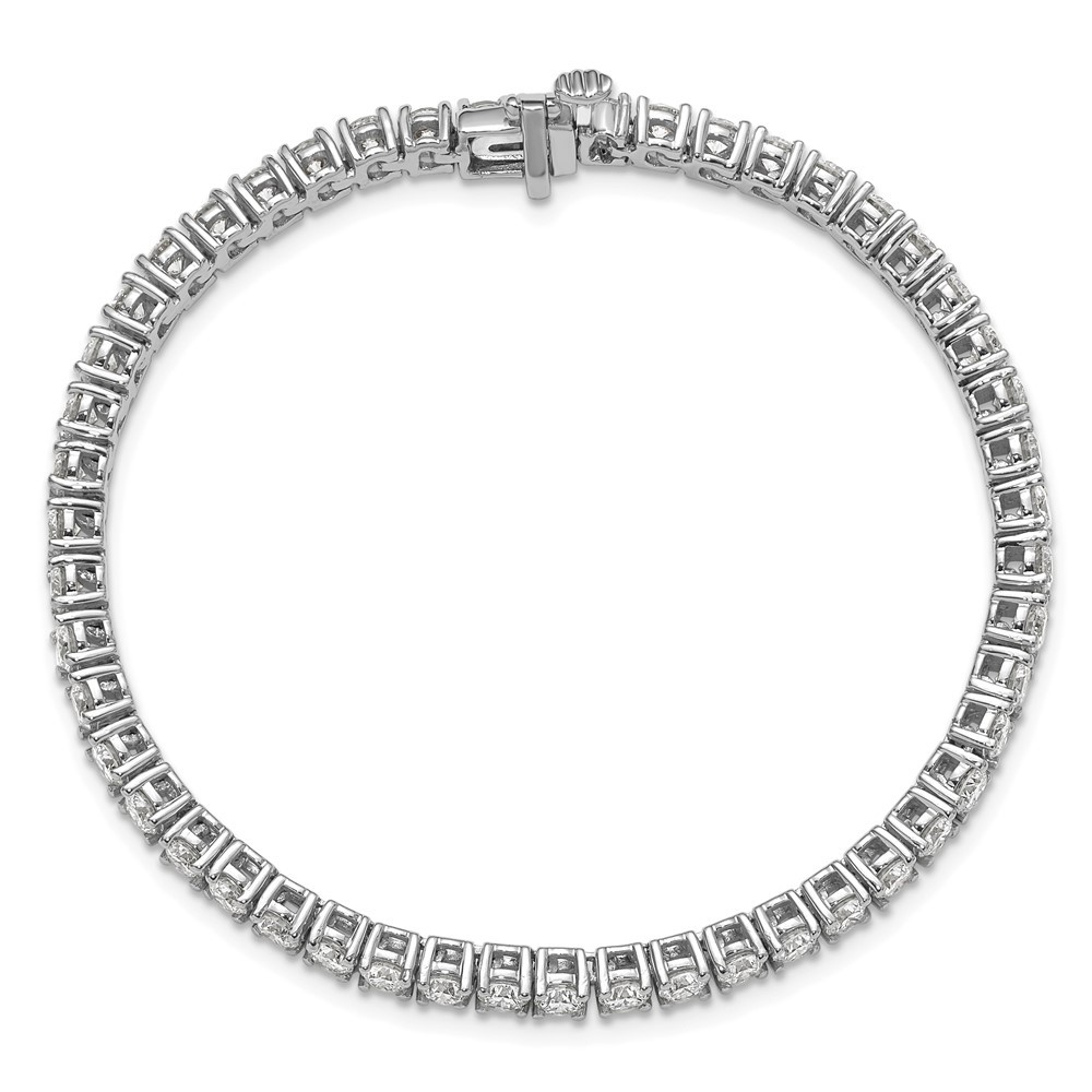 14k White Gold 7 Ct Lab Grown Diamond Complete Tennis Bracelet 7″ 12.07gm