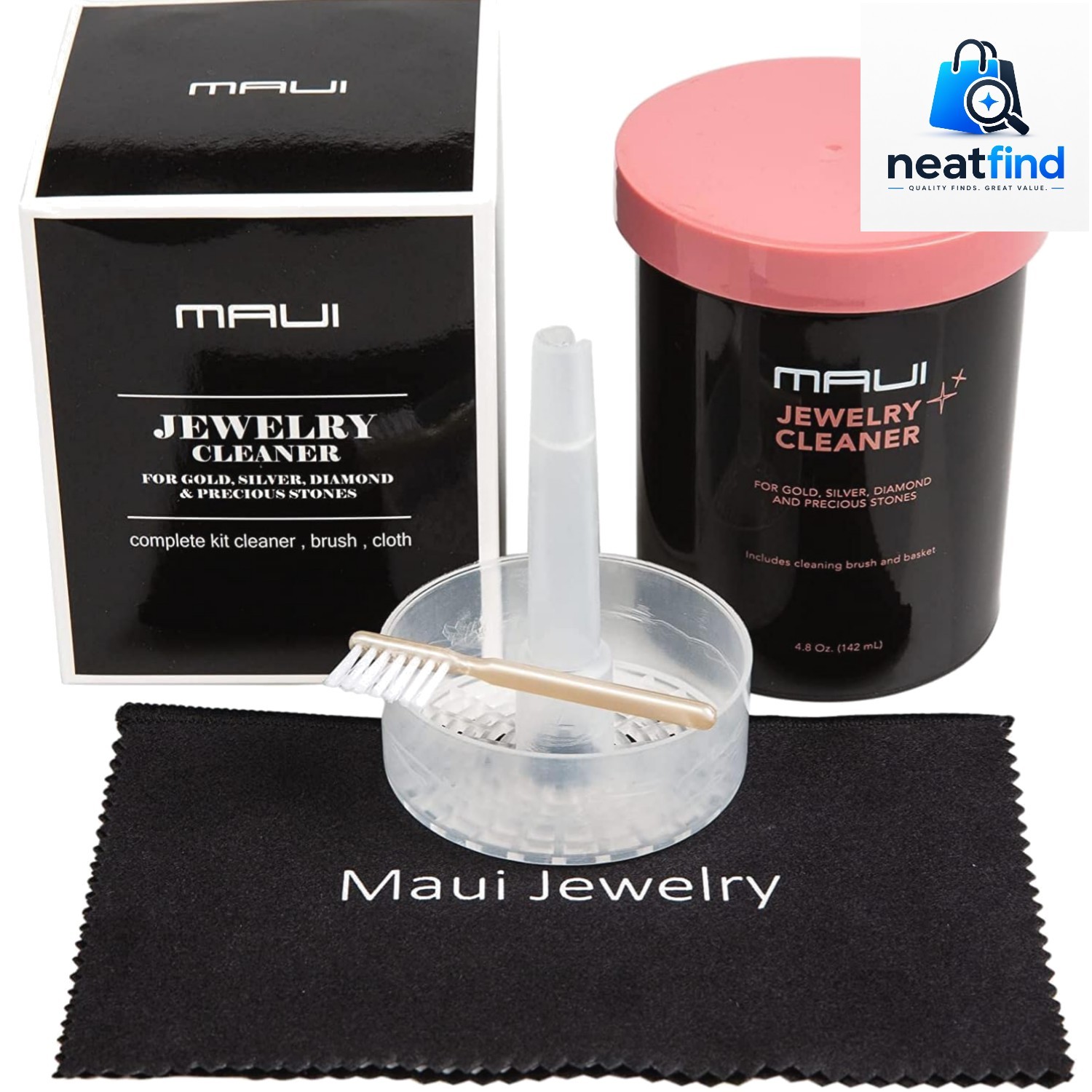 Liquid Jewelry Cleaner Solution Complete kit with Cloth .. NOT Guaranteed to …