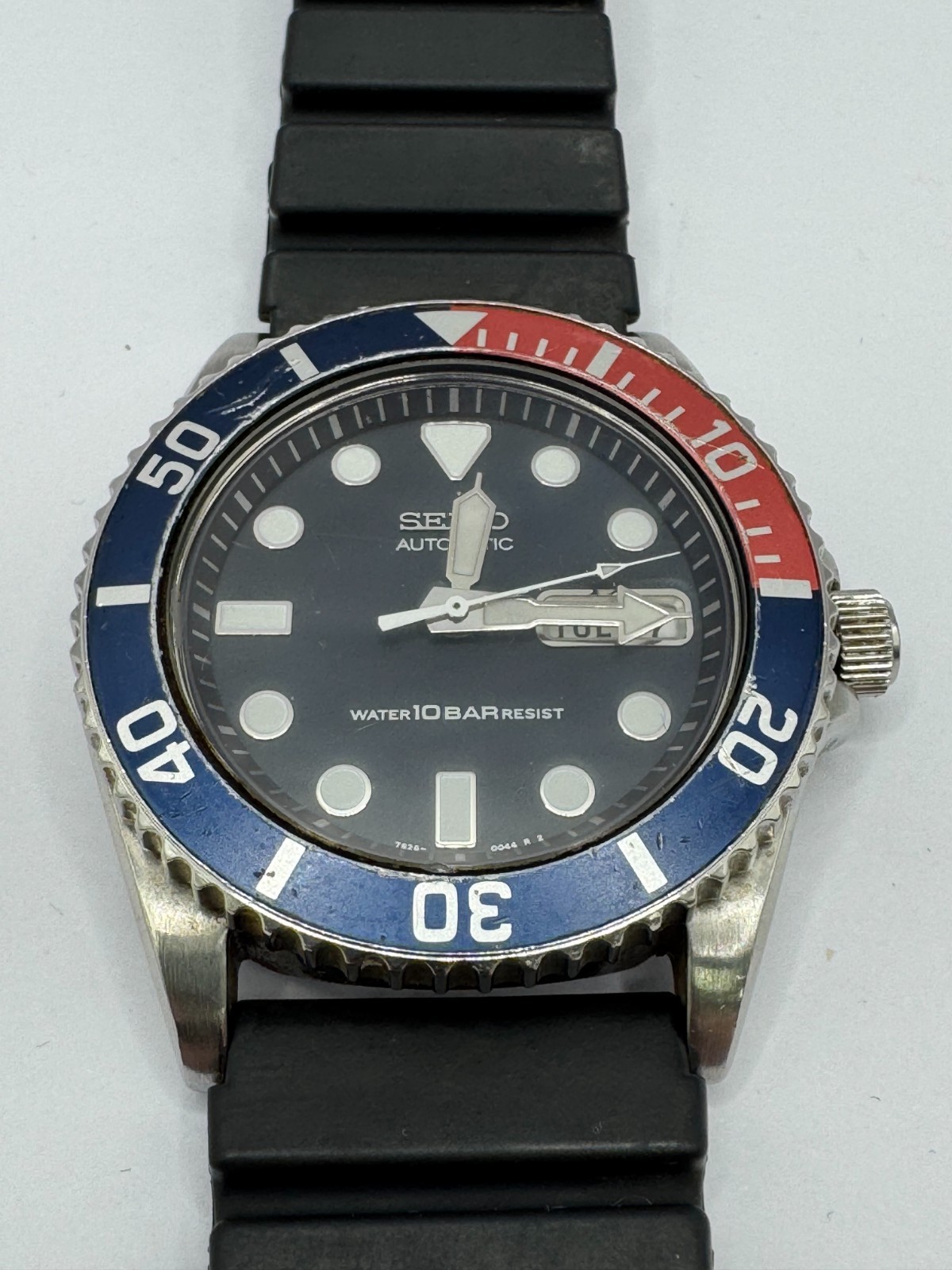 Seiko Diver’s SKX033 7S26-0040 Automatic Pepsi Men Watch Operated From JAPAN