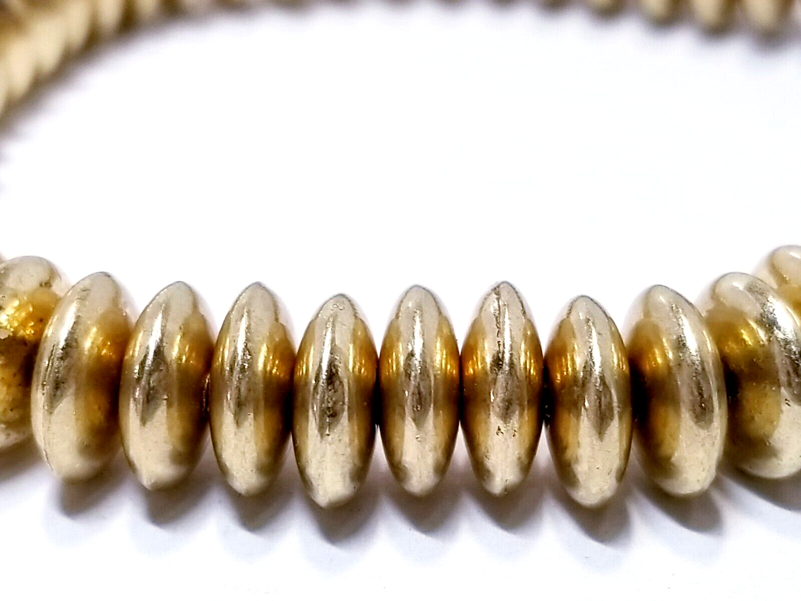 Canvas Style Channing Metal Plated Disc Stretch Bracelet in Worn Gold