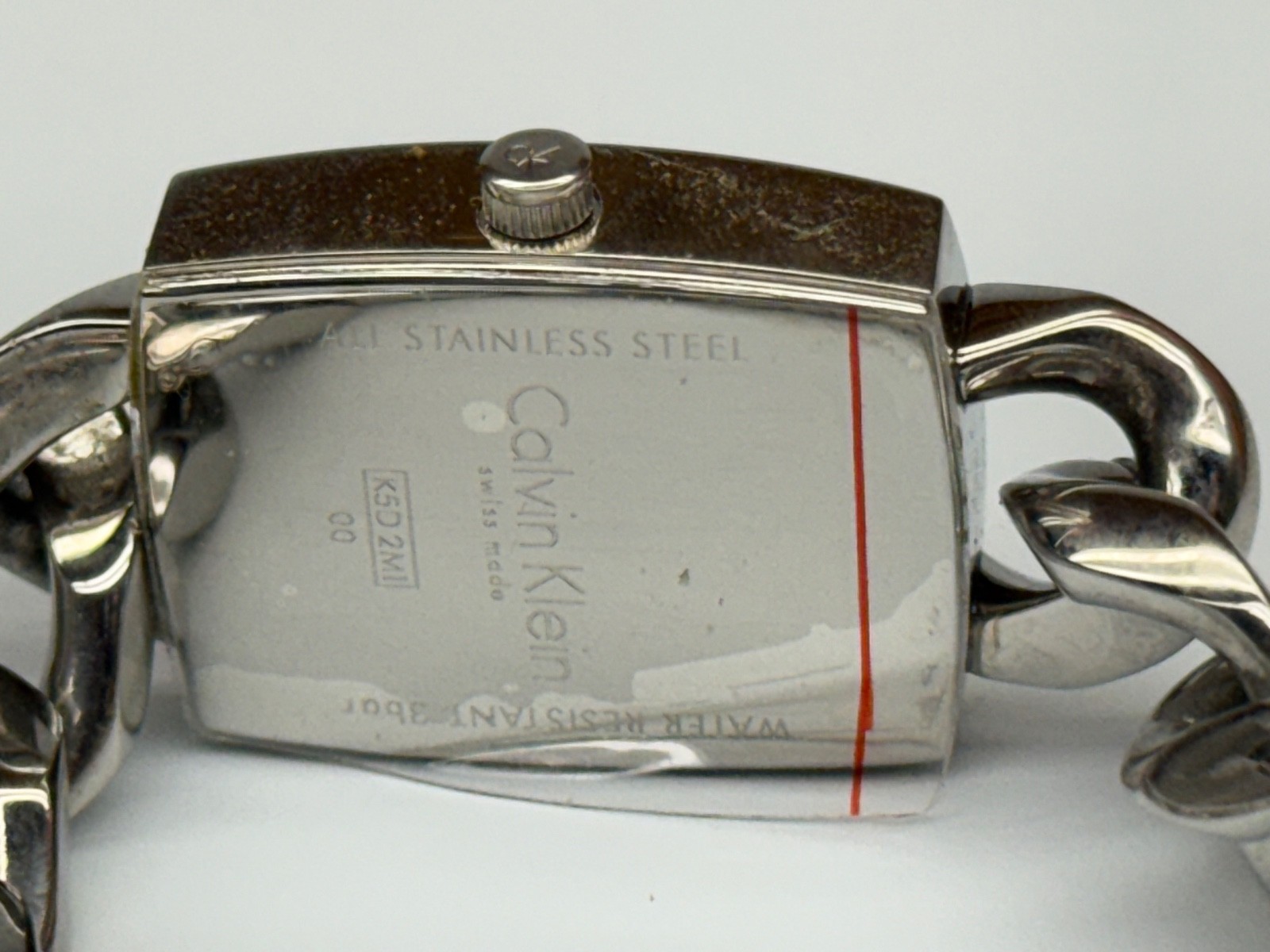Women’s Calvin Klein Swiss Made Watch K5D 2M1 Stainless Steel Silver Tone Chain