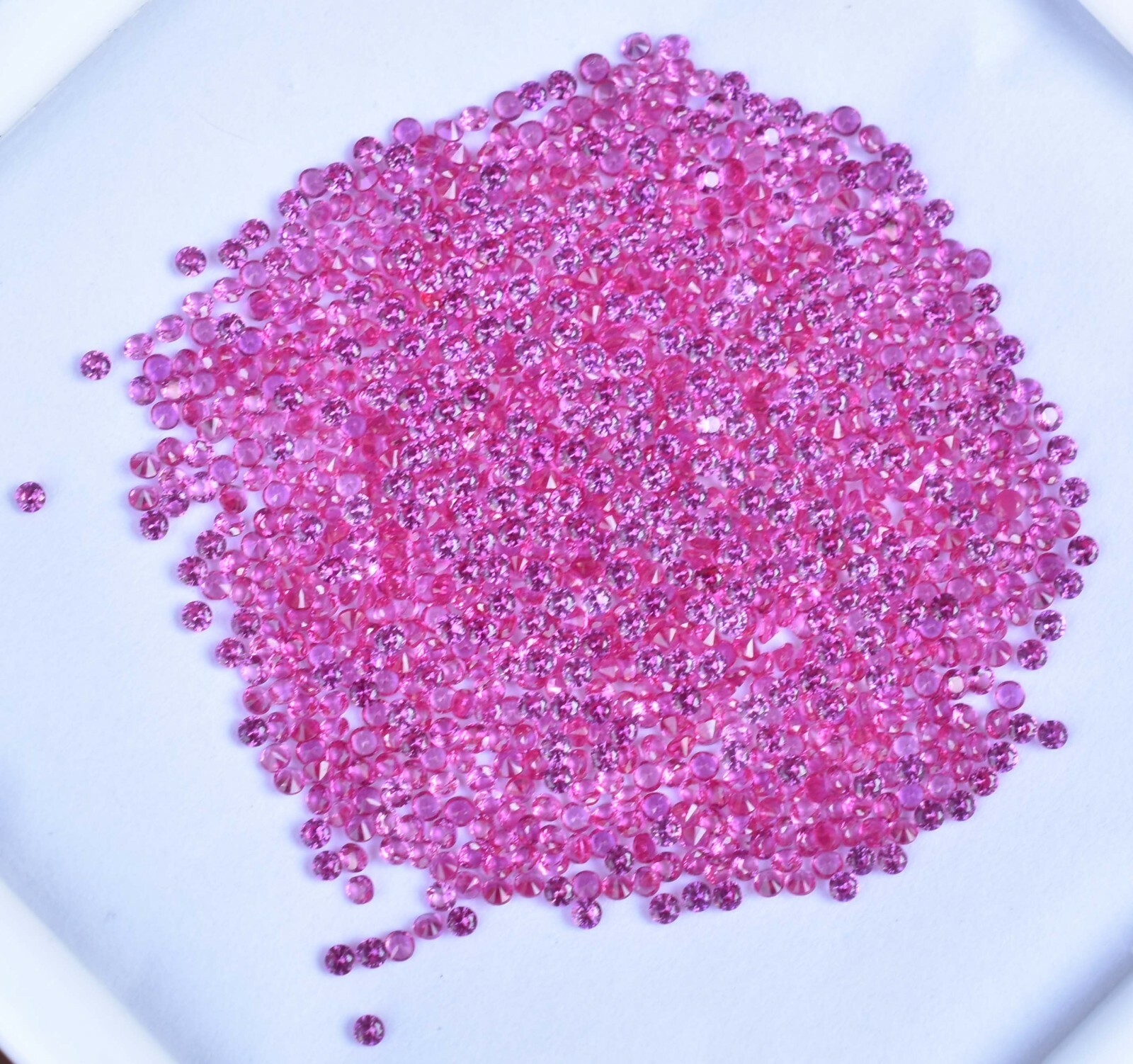 1000 Pcs Natural Red Pink Ruby Round 1.00 mm Quality Treated Loose Gemstone