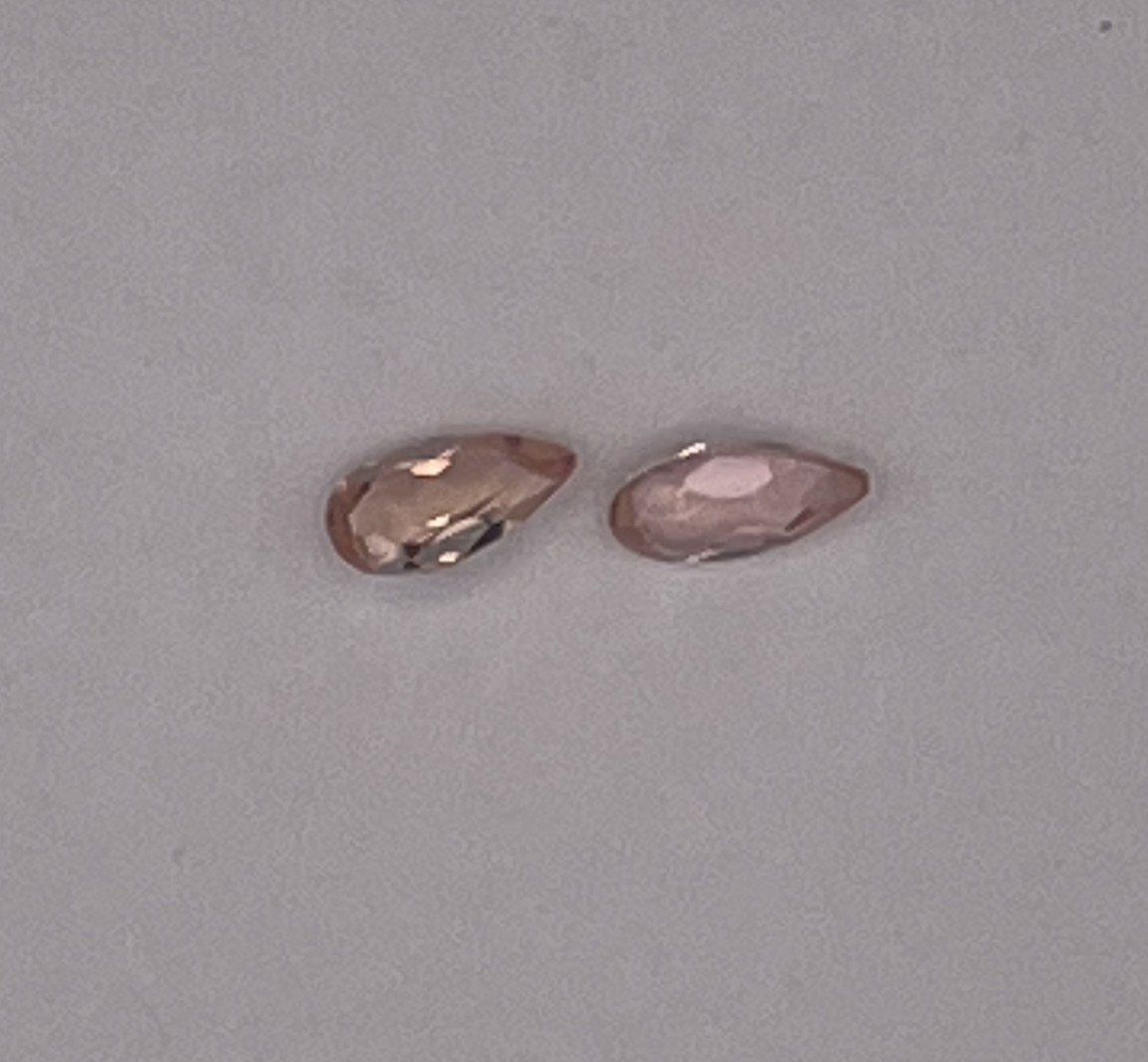 Imperial Topaz 0.80 Ctw Pair Clarity IF Pear Cut Light Pink Brazil I046