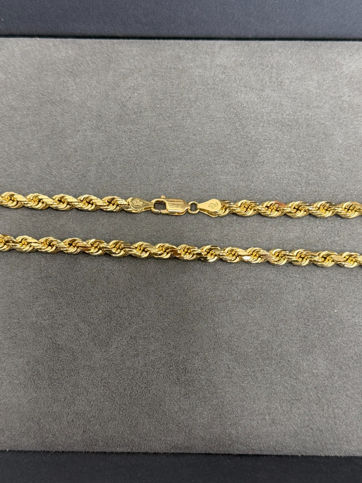 10k Solid Gold Diamond Cut 4.7mm Rope Chain 26” Inches – 43.44 Grams