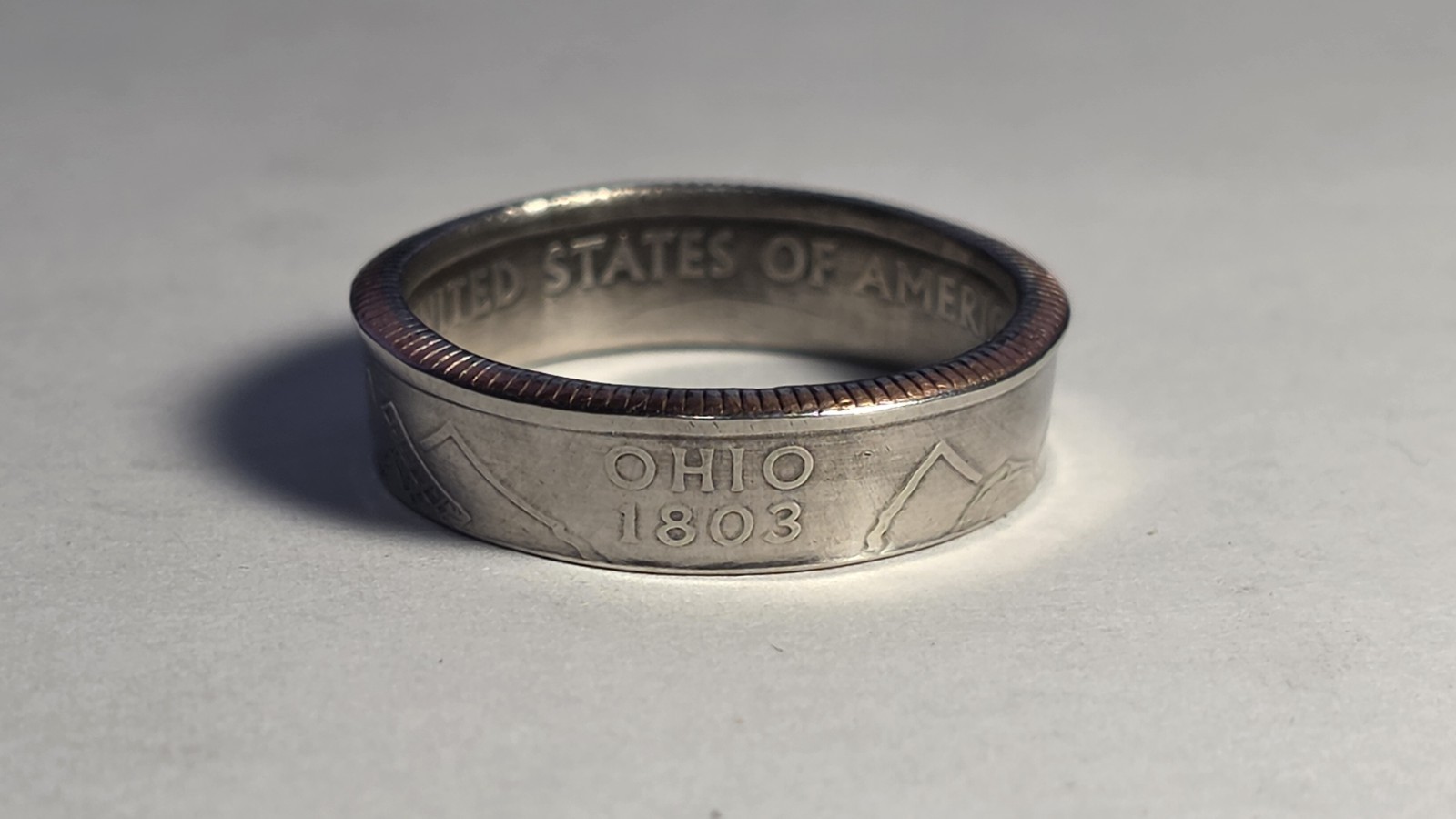 Handmade US State Quarter Coin Ring – Sizes 4-14 – Any State – Amazing Gift