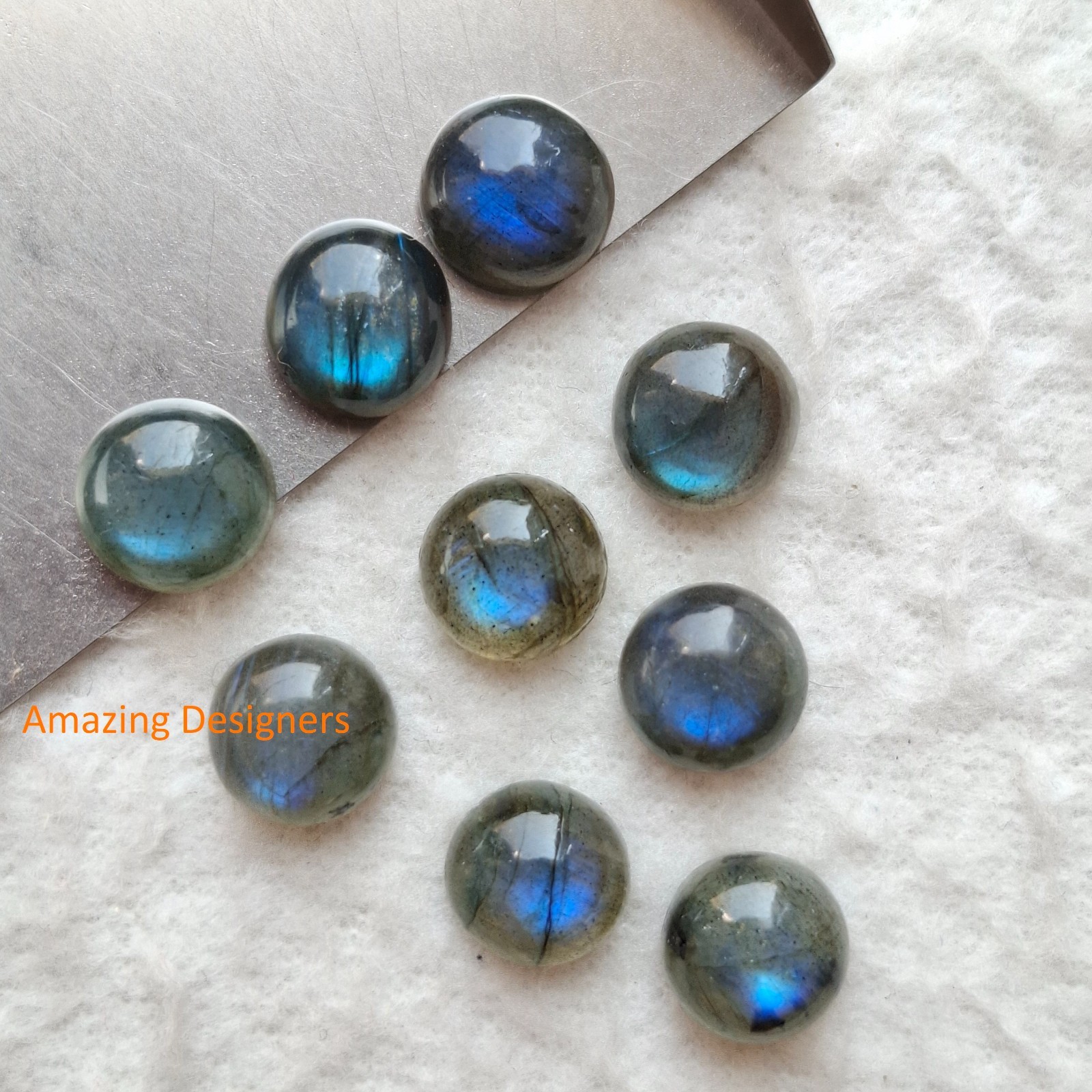 Natural Blue Labradorite Round Cabochon 3mm to 20mm Loose Gemstone