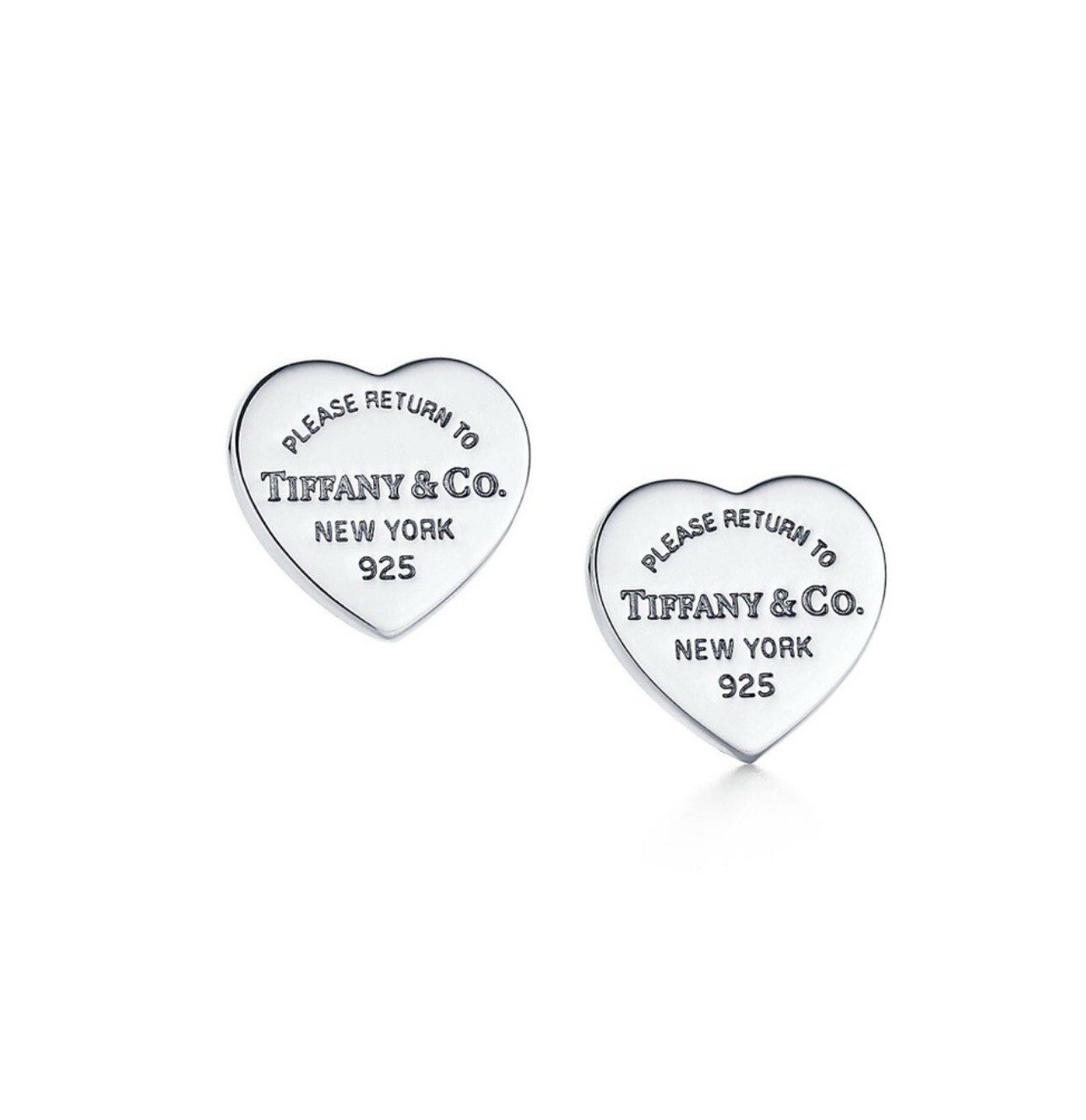 Tiffany & Co. Silver Mini Heart Stud Earrings