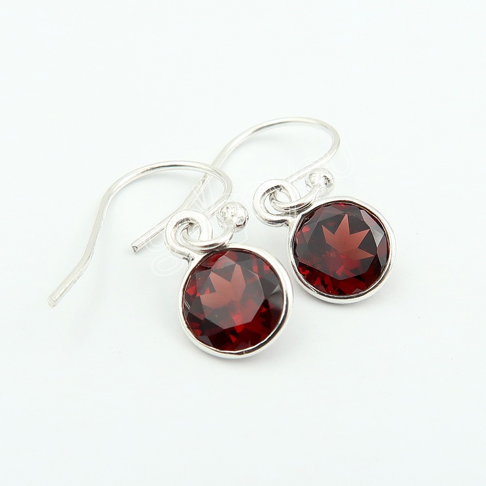 gr8onyou Ladies 925 Solid Silver Garnet Earrings | In Premium Packaging