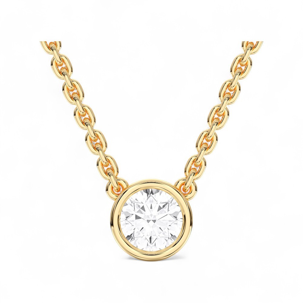 0.50 Ct To 2.00 Ct Moissanite Stone Pendant With 18″ Chain in 925 Silver Women