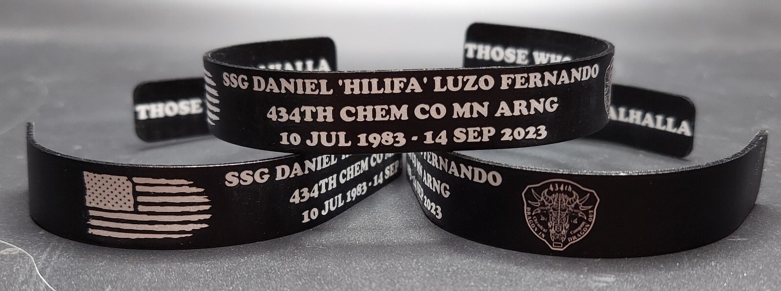 Memorial Bracelet Military / US Army / Marines / Navy / Coast Guard / Engraved