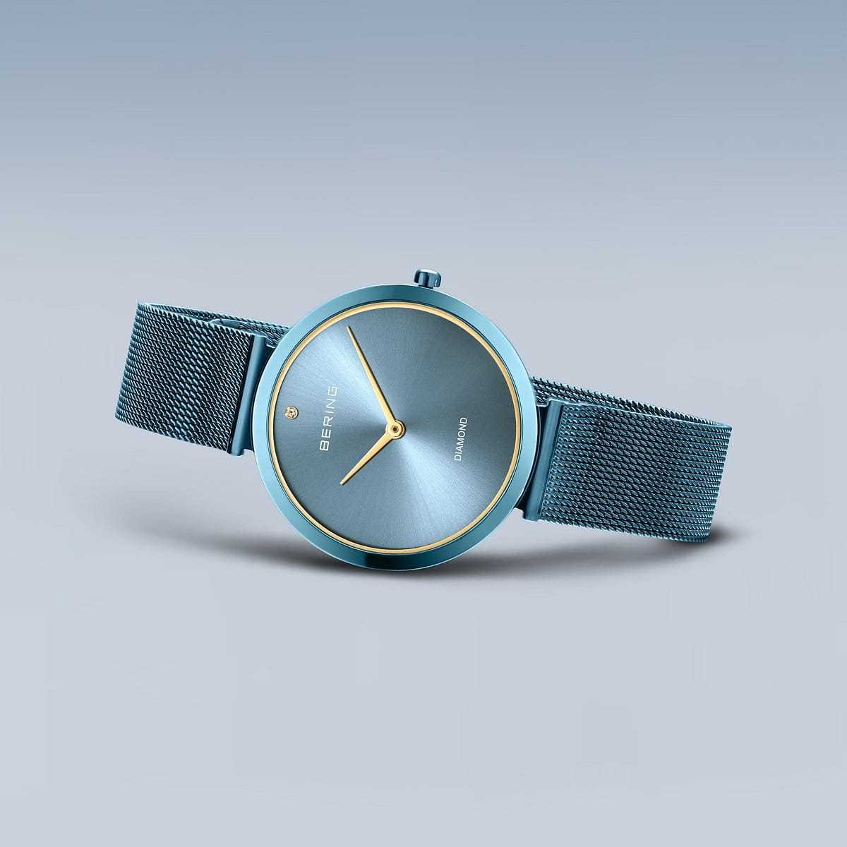 Bering Time – Charity – Womens Polished Blue Watch – 18132-Charity1