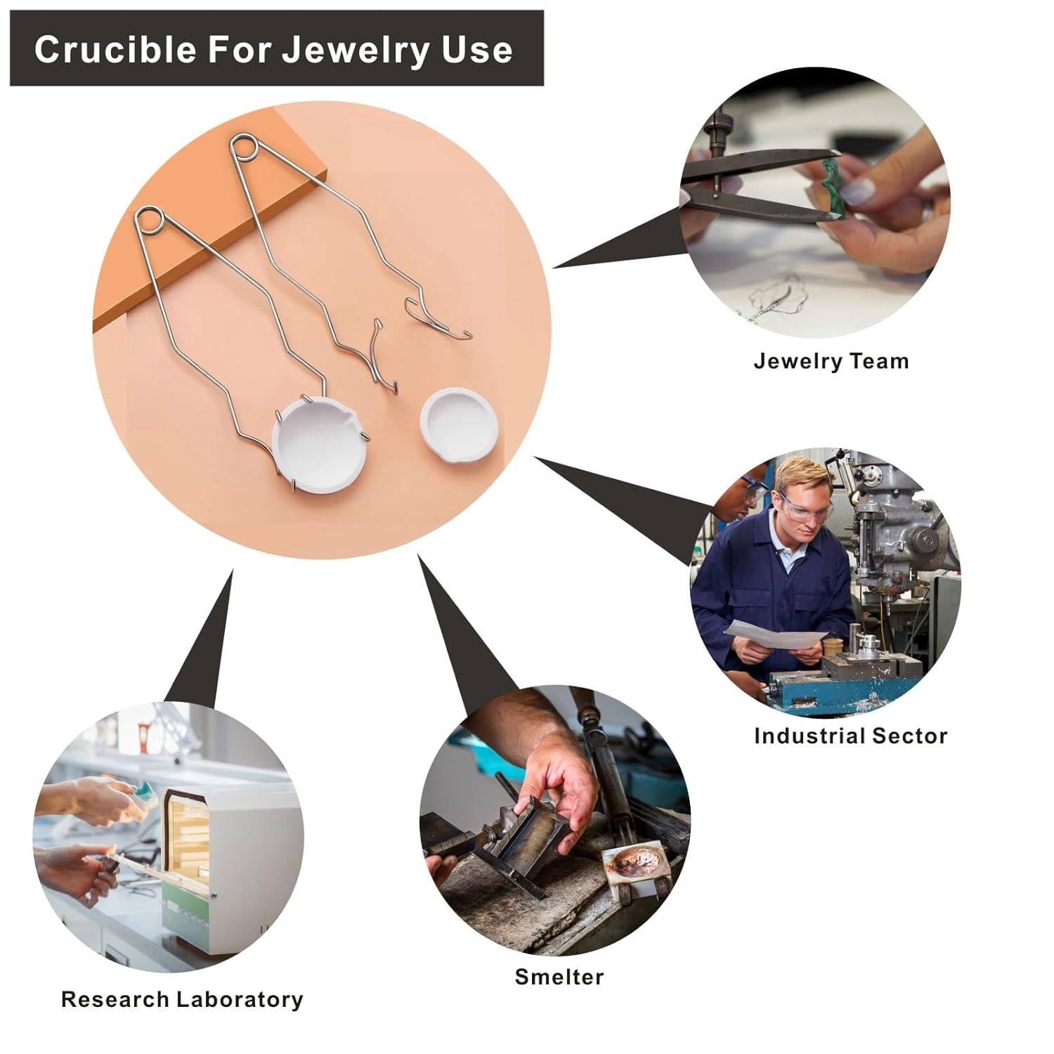 Ceramic Crucible Kit Ceramic Quartz Crucibles Bowl 8 Pieces