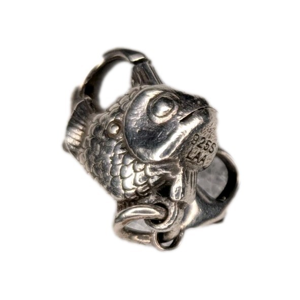 Authentic Trollbeads Big Fish Clasp Lock Sterling .925 Pure Fine Silver necklace