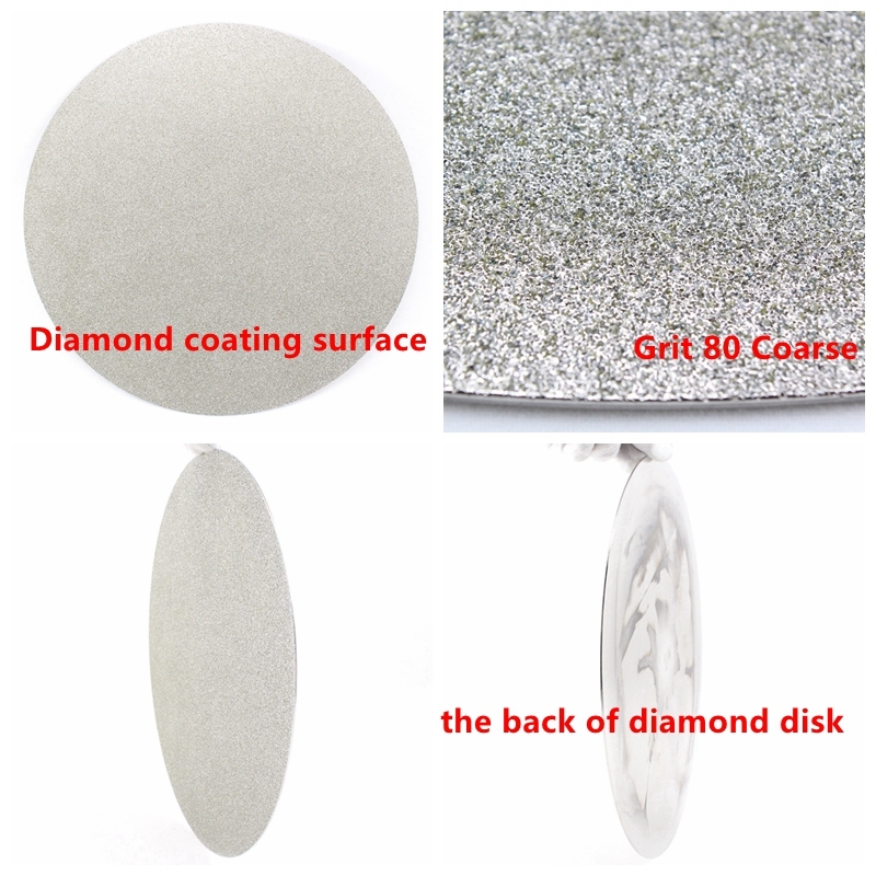 NO CENTER HOLE 8″ inch Grit 80-3000 Diamond Grinding Disc Abrasive Flat Lap Disk