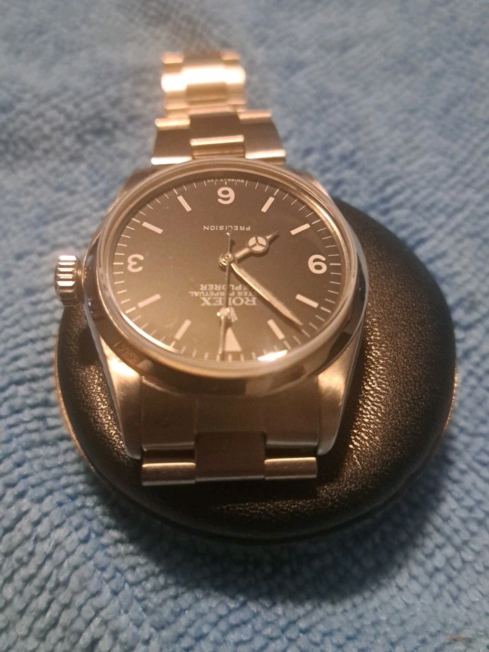 Rolex 5500 Refinished Explorer Dial Vintage Oyster Perpetual Cal 1560 Butterfly