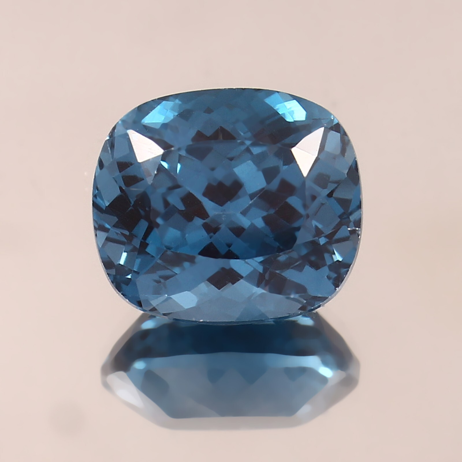 Natural Indicolite Blue Tourmaline Loose Cushion Cut Gemstone 13.45 Ct 14×12 MM