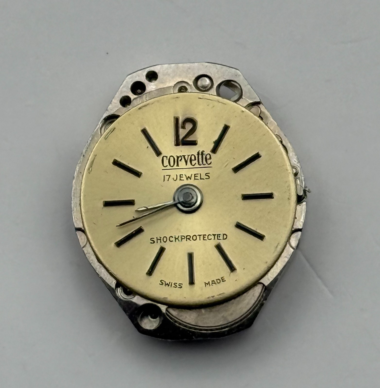 FHF 69-21 Watch Movement Corvette 17Jewels Swiss Manual Wind Parts Repair 15.3mm