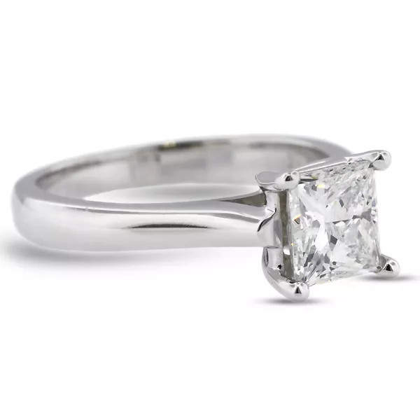 Solitaire Engagement Ring 14K Gold 3.05 Carat Princess Lab-Grown Diamond G VS1