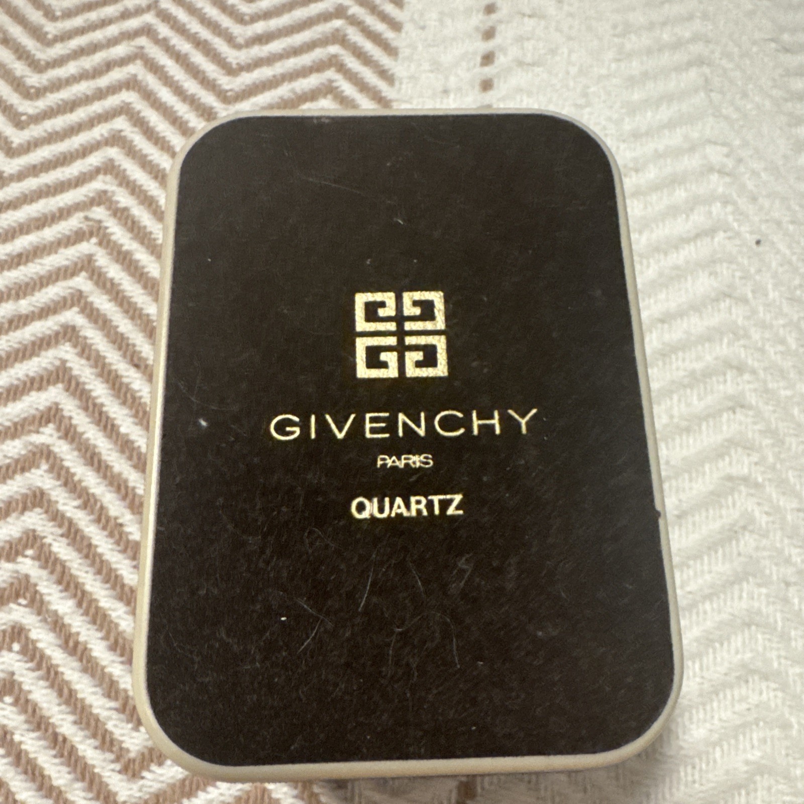 Vintage Givenchy Gold-Plated Watch – White Dial – Working w/ Original Box